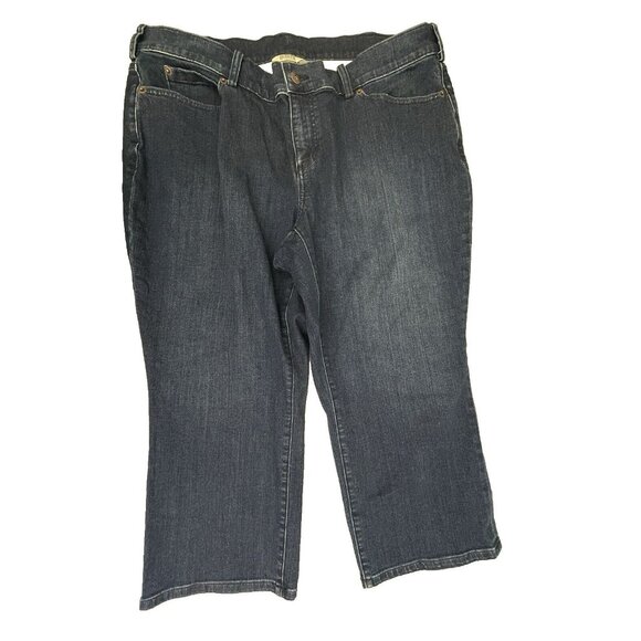 Duluth Women's Plus Daily Denim Capris Cropped Jeans Size 18W Cotton Blend - Picture 1 of 14